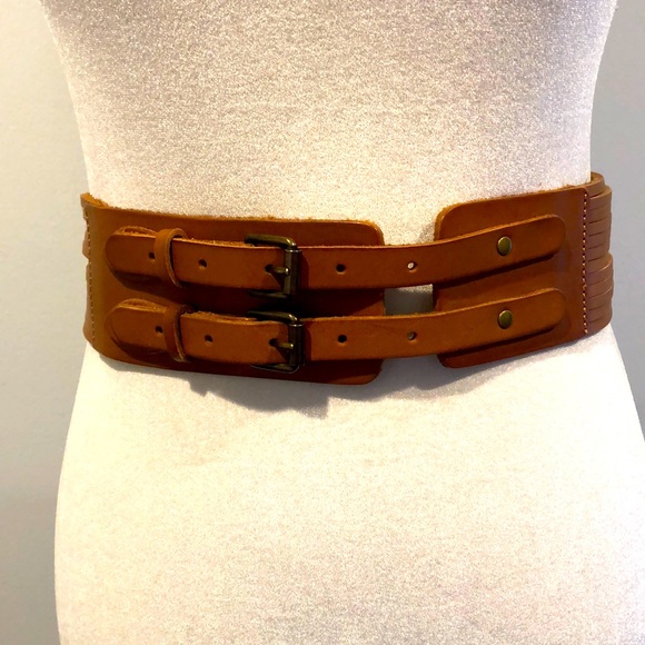 J Crew Wide Leather Belt Small